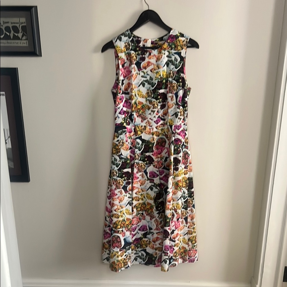 Adam Lippes Pink and Purple Halter Midi Dress